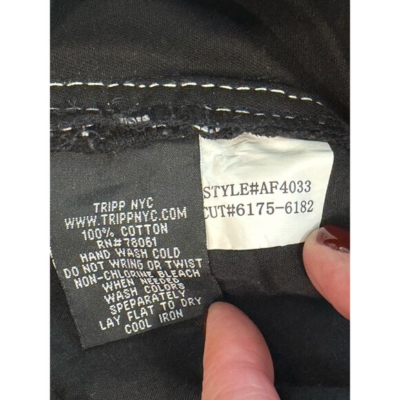 Tripp NYC Daang Goodman Darkstreet Goth Studded Bib Shortalls Women’s Sz S Black - Picture 5 of 14